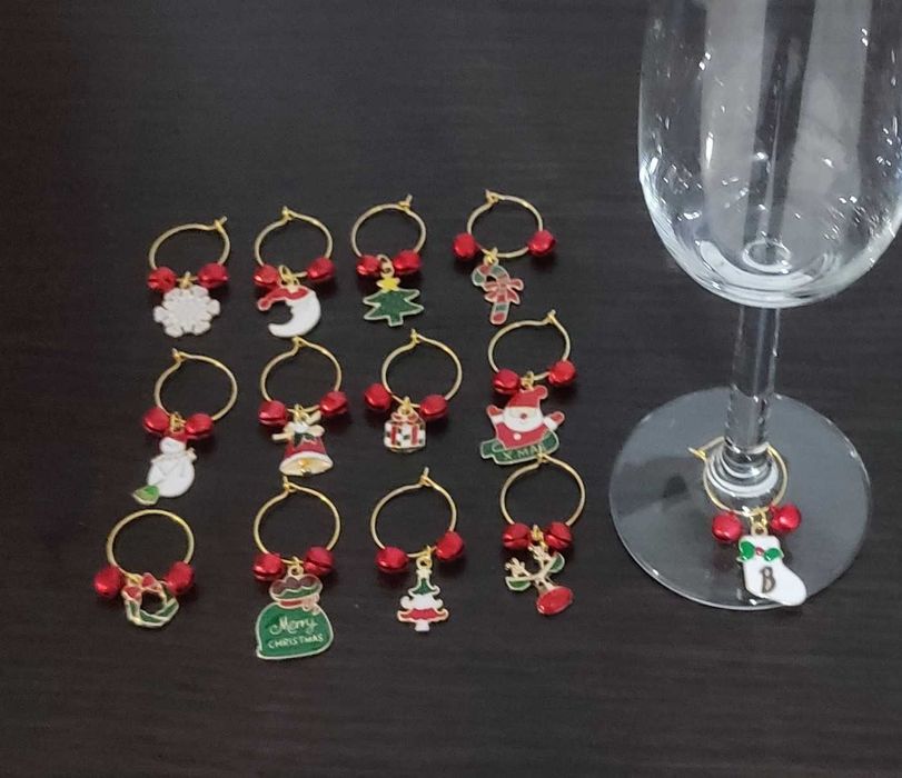 12 marcadores de copos Natal