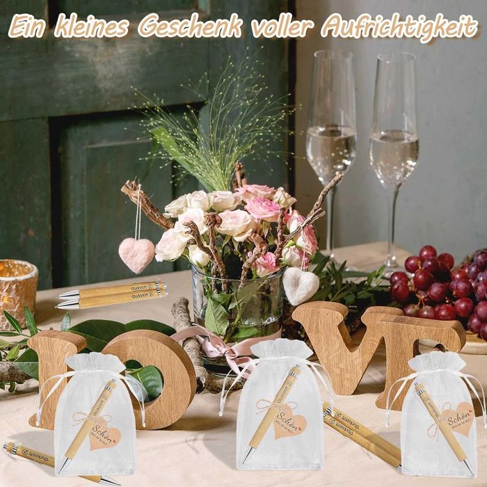 Zestaw długopisów, Szczęśliwe drewniane długopisy 25 szt. na prezenty