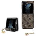 Etui Guess 4G Charms Collection Na Samsung Galaxy Z Flip 5 - Brązowe