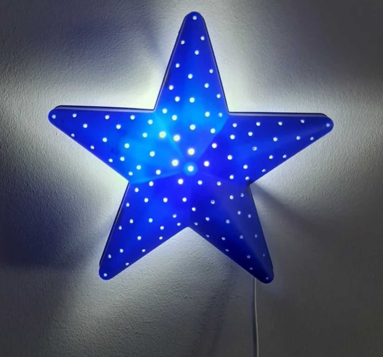 Candeeiro de parede em forma de estrela para quarto de criança