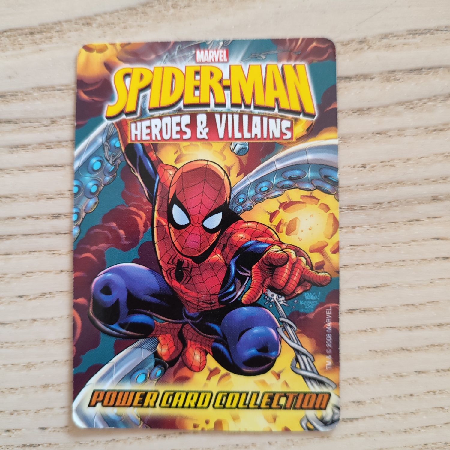 Iron Man kolekcjonerska karta ze Spiderman Heroes & Villains Marvel