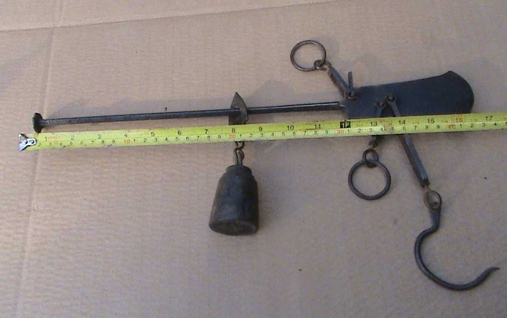 Zabytkowa waga wisząca - Sygnowana - Duża Rzadkość