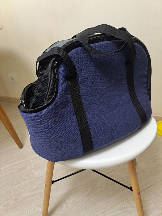 Нова Сумка переноска для котів і собак Zoo-hunt Loft 22х32х27 синя джи