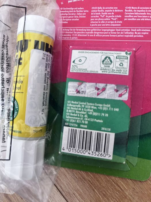 Klej uhu stic Korektor pritt Roller Mini zestaw