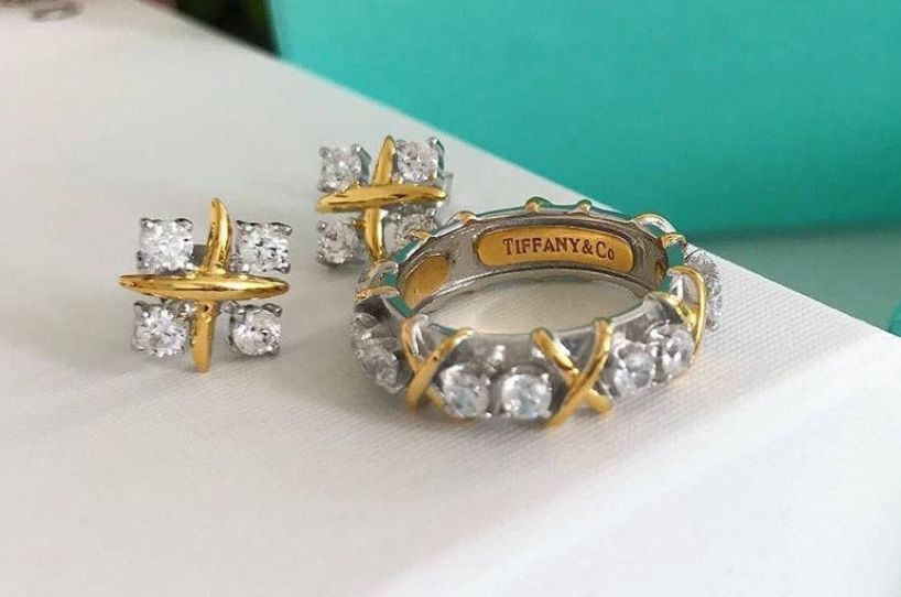 Tiffany набір, срібло 925, кубічний цирконій.