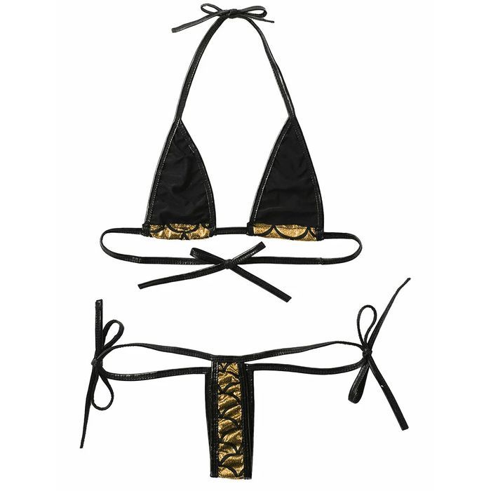 Seksowne micro bikini Brazylijskie wiązane na plażę strój kąpielowy