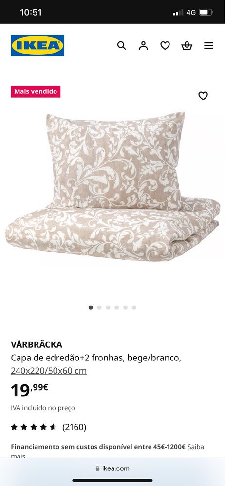 2 capas novas de edredão ikea