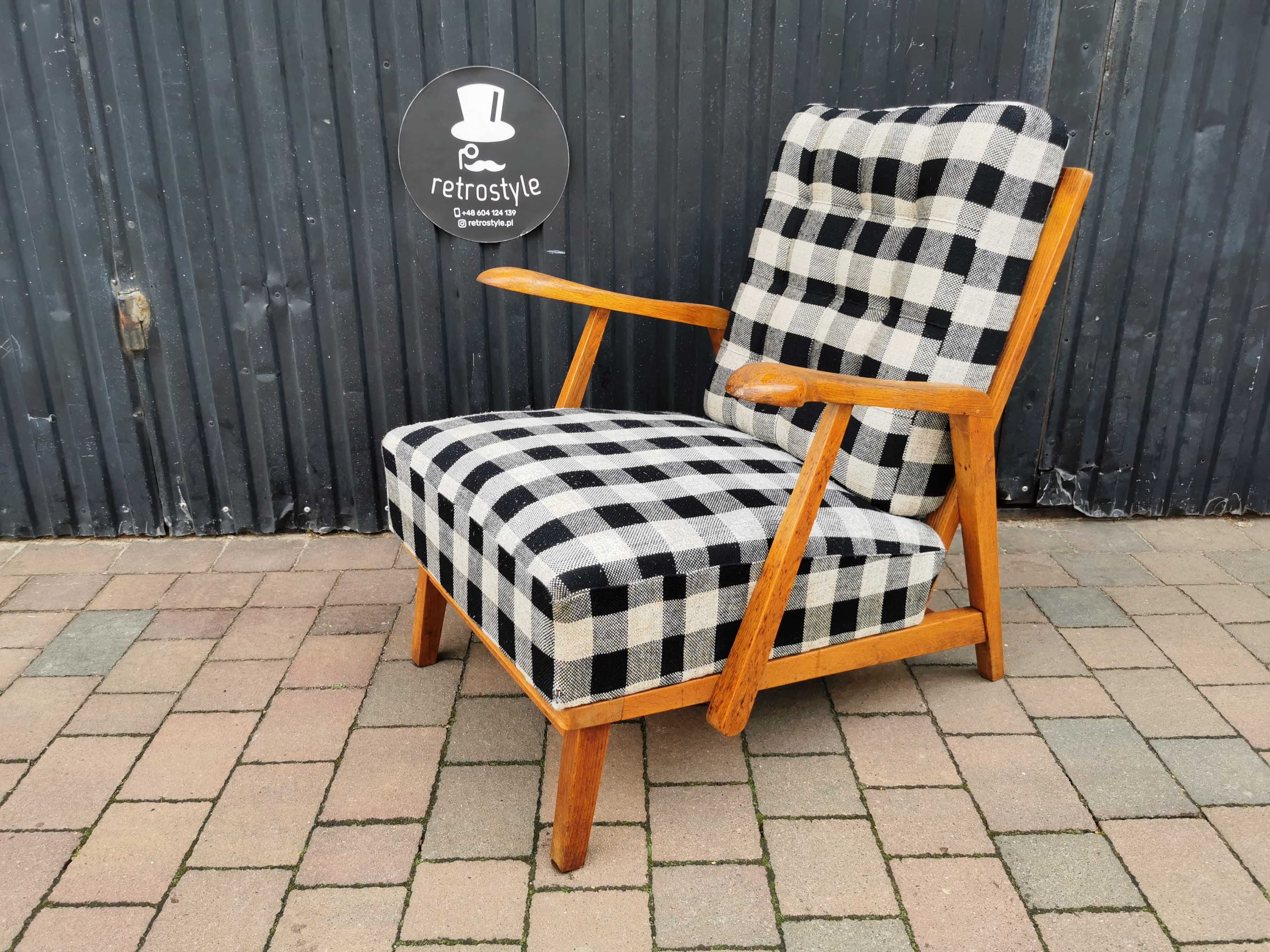 Fotel Krásná Jizba/ÚLUV, Czechosłowacja '40-50 Design, Prl- RZADKOŚĆ!