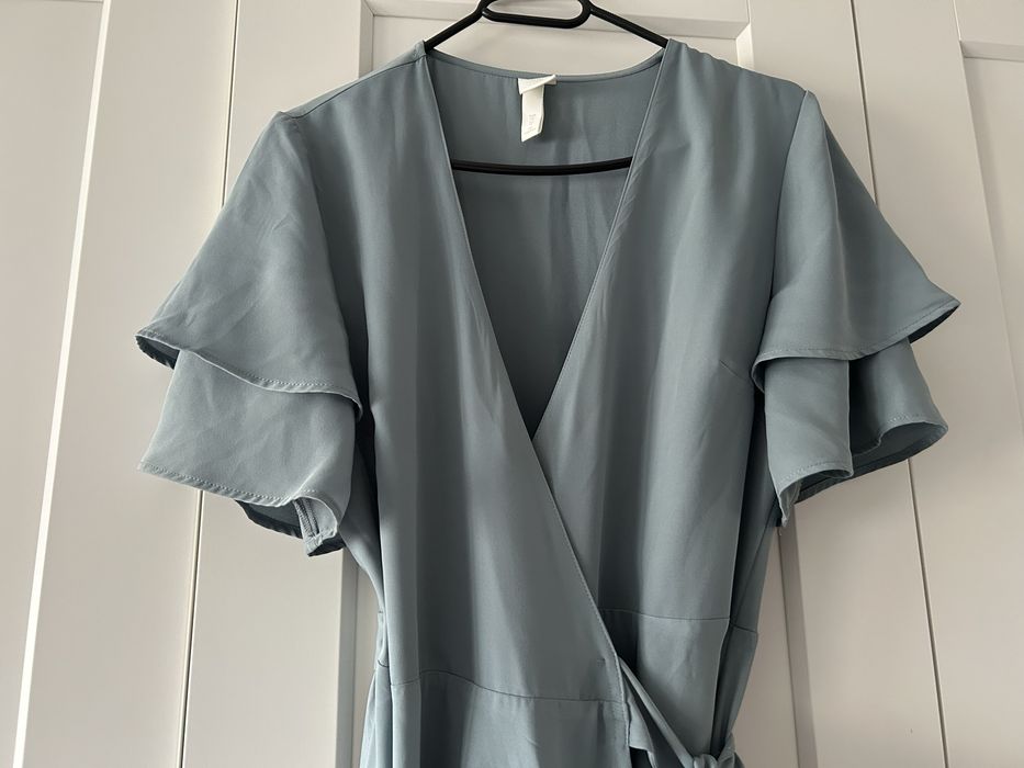 Sukienka maxi H&M - długa - kopertowa - szmizjerka - rozmiar L 40