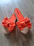 Klapki buty neonowe pomaranczowe 36
