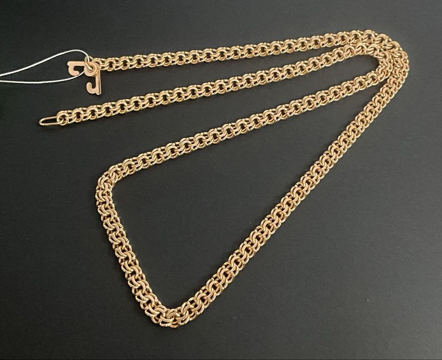 #цепь#золото585#вес 41,85#длина 61 см# бисмарк# комплект#браслет#