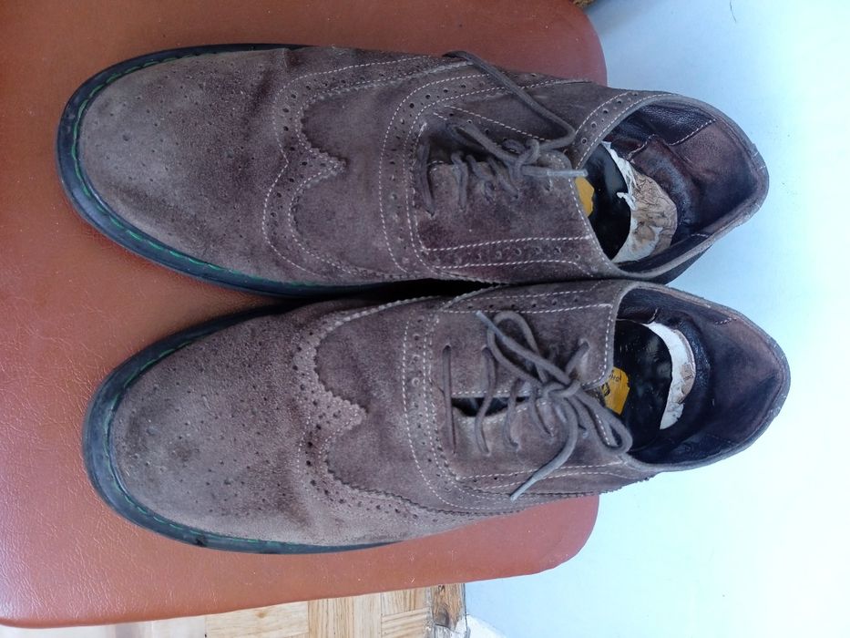 42 чоловічі туфлі замша шоколадного кольору