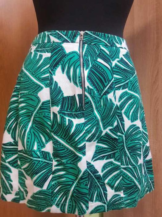 Spódniczka w palmy monstera rozm. XS-S bawełna