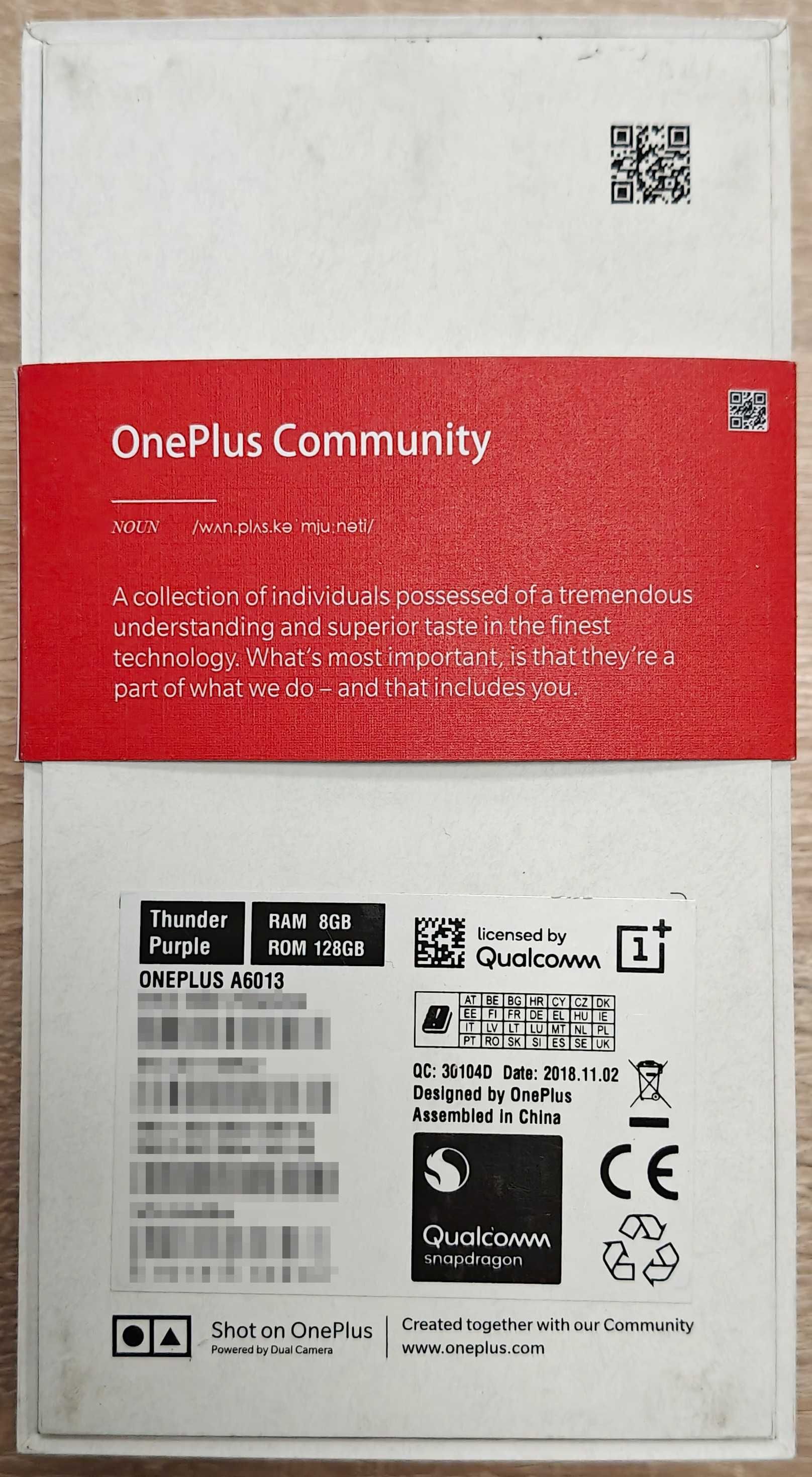 OnePlus 6T A6013 8/128 GB Thunder Purple
