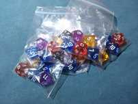 Гральні кості d&d напівпрозорі набір кубиків  игральные кости