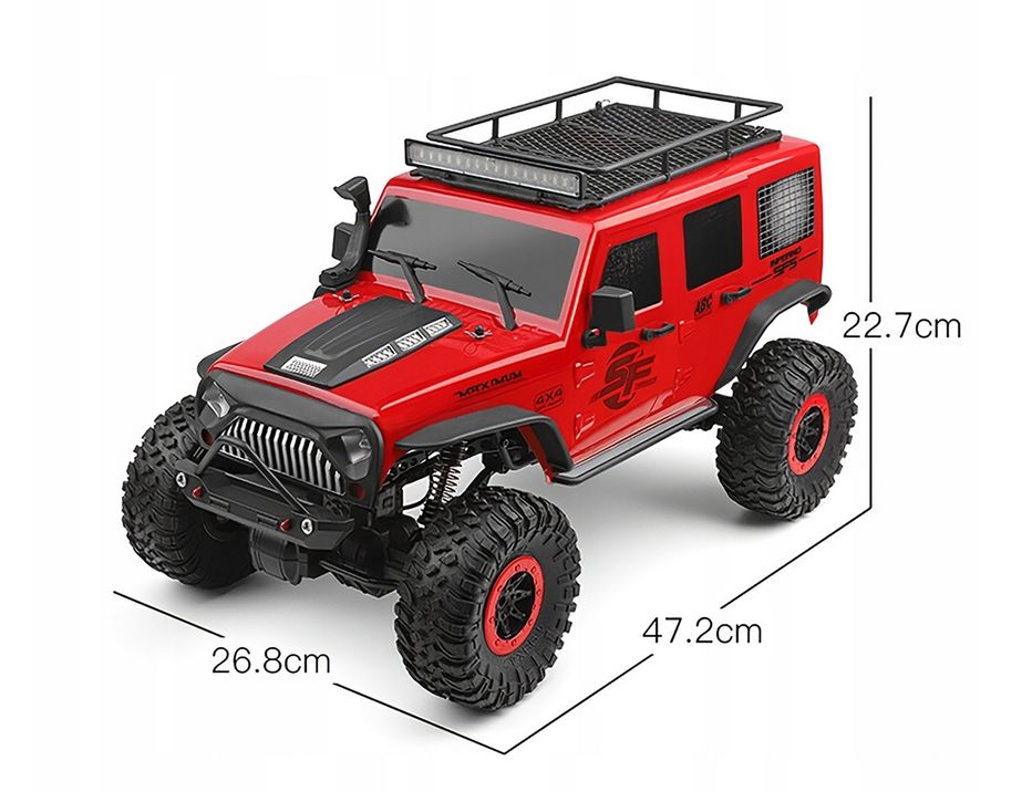 Jeep Rc Wltoys Rock Crawler 1:10 4Wd 2,4Ghz Świeci