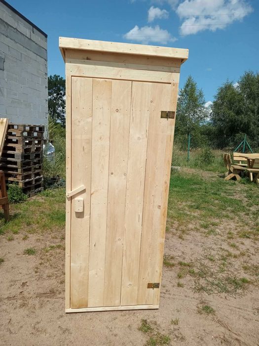 Wychodek na budowę działkę toaleta drewniana WC szelet sławojka