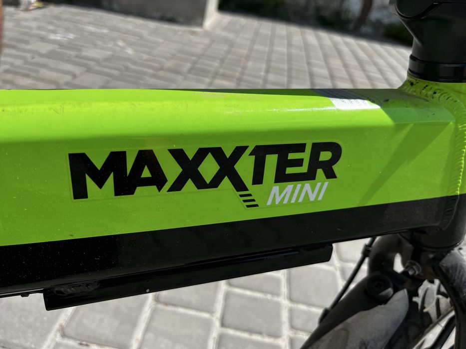 Maxxter mini електровелосипед складний батарея tesla