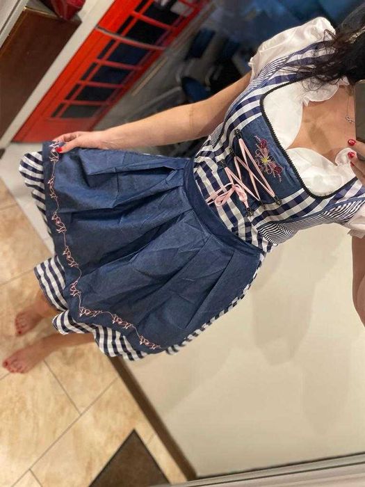 Super strój karnawałowy , ludowy wiązany jak gorset roz. XL