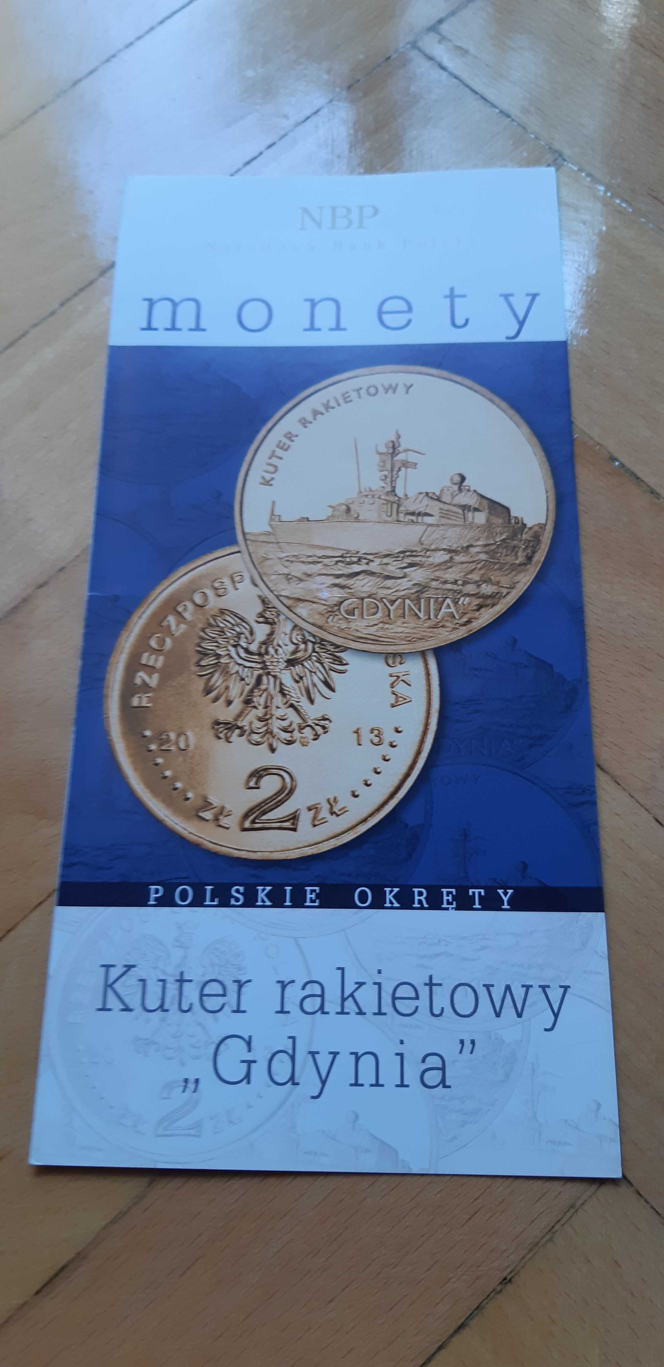 folder do monety Kuter rakietowy ,,Gdynia ,,