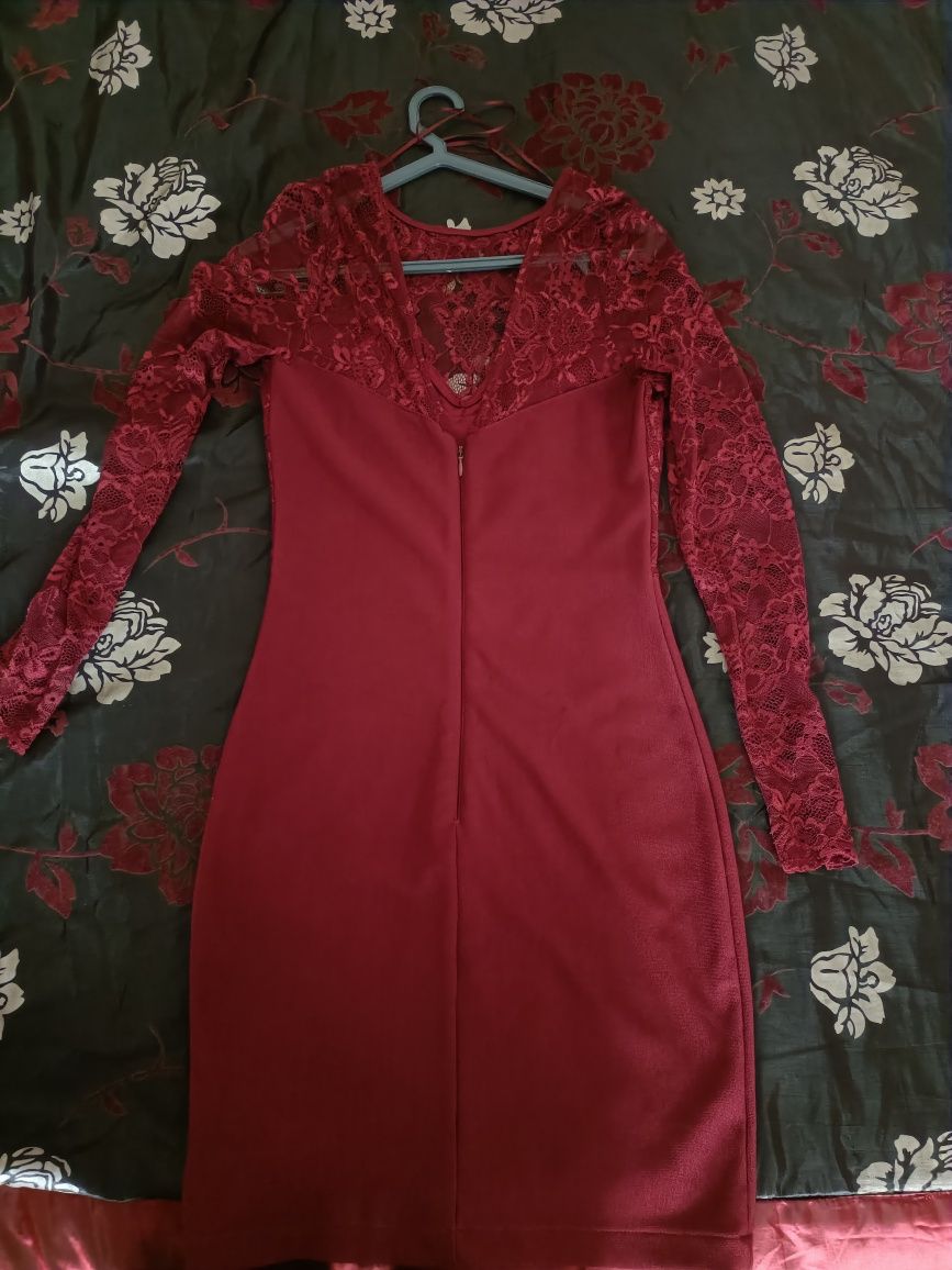 Vestido cerimónia bordeaux tamanho 38
