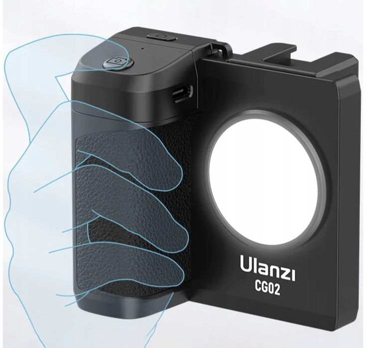 Uchwyt Ulanzi CG02 z oświetleniem LED i pilotem Bluetooth do telefonu