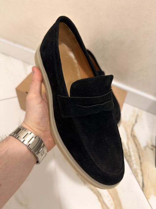 Чорні замшеві чоловічі лофери 42р.