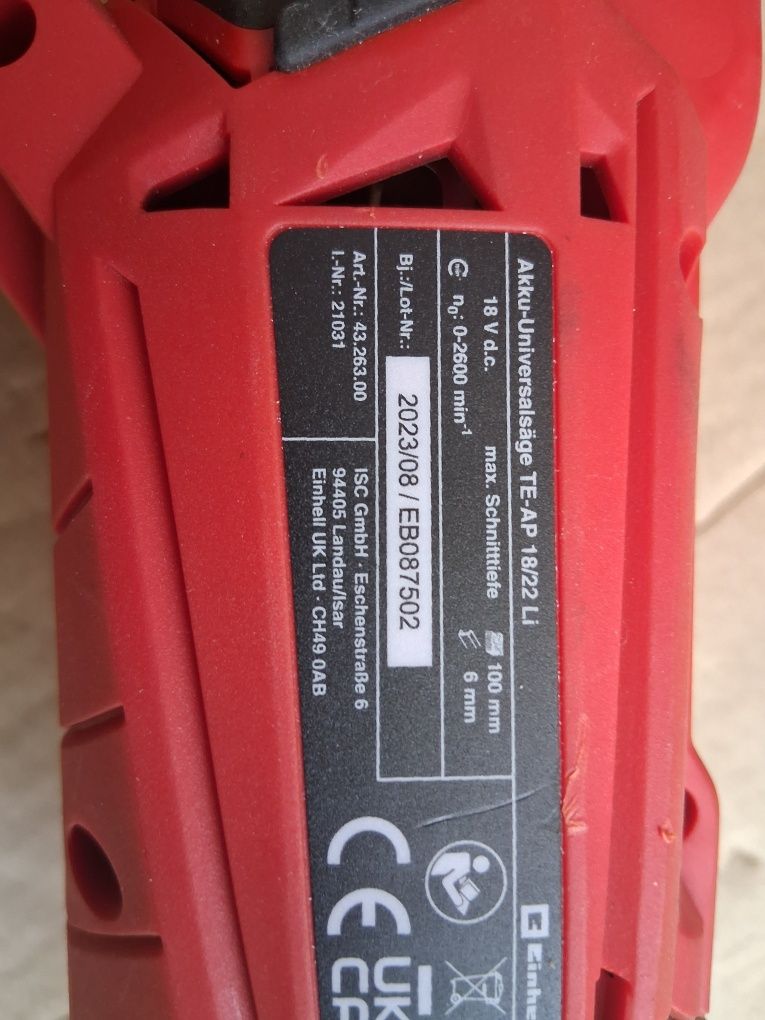 Piła szablasta firmy Einhell  18V