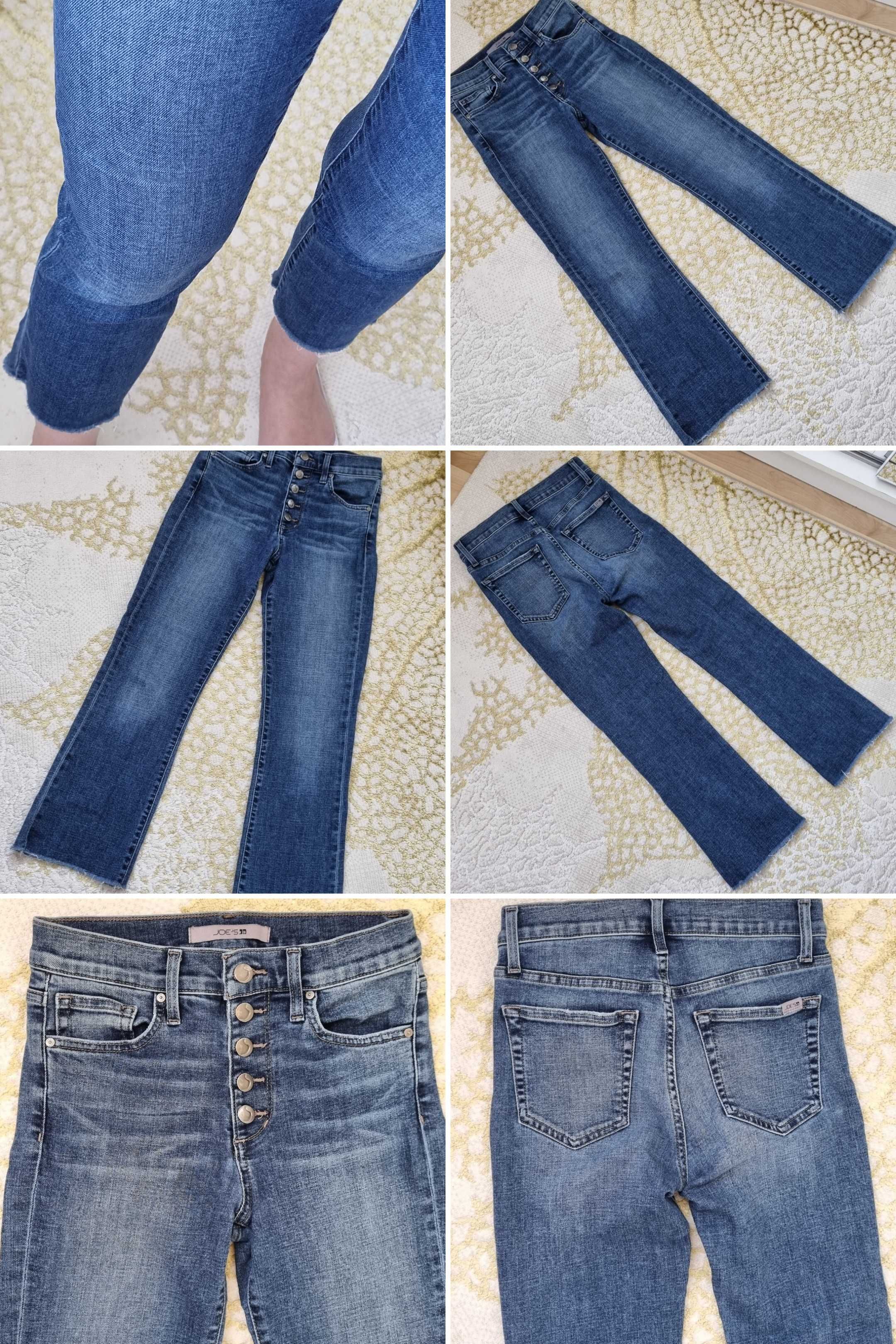 Spodnie jeansowe damskie dzwony nogawki 7/8 od Joe's rozmiar W 24 XS-S
