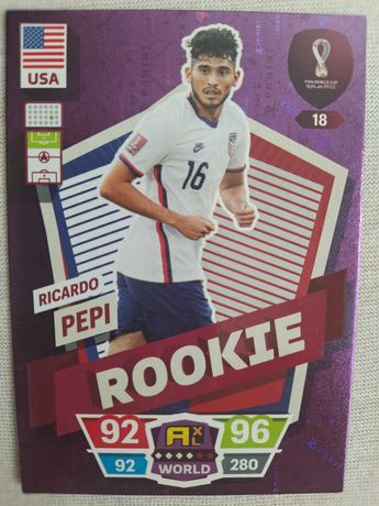 Ricardo Pepi.Rookie 18.Panini Qatar 2022.