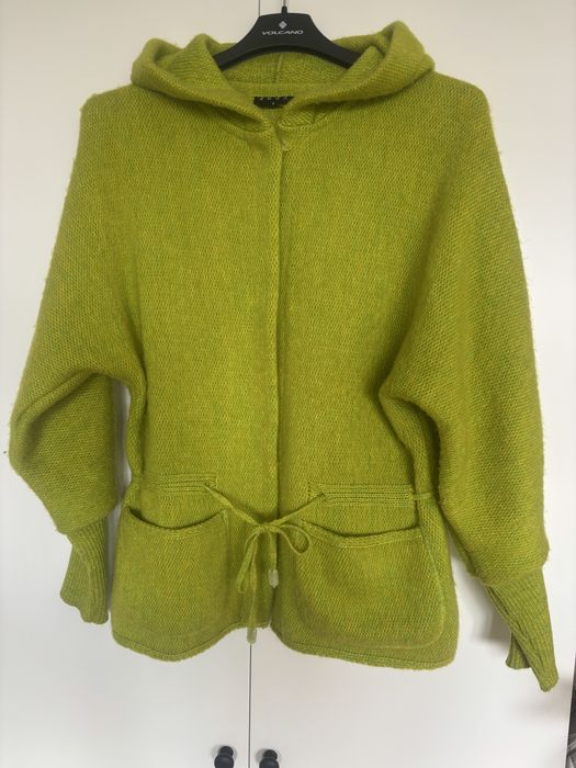 Sweter damski z kapturem  kolor limonka