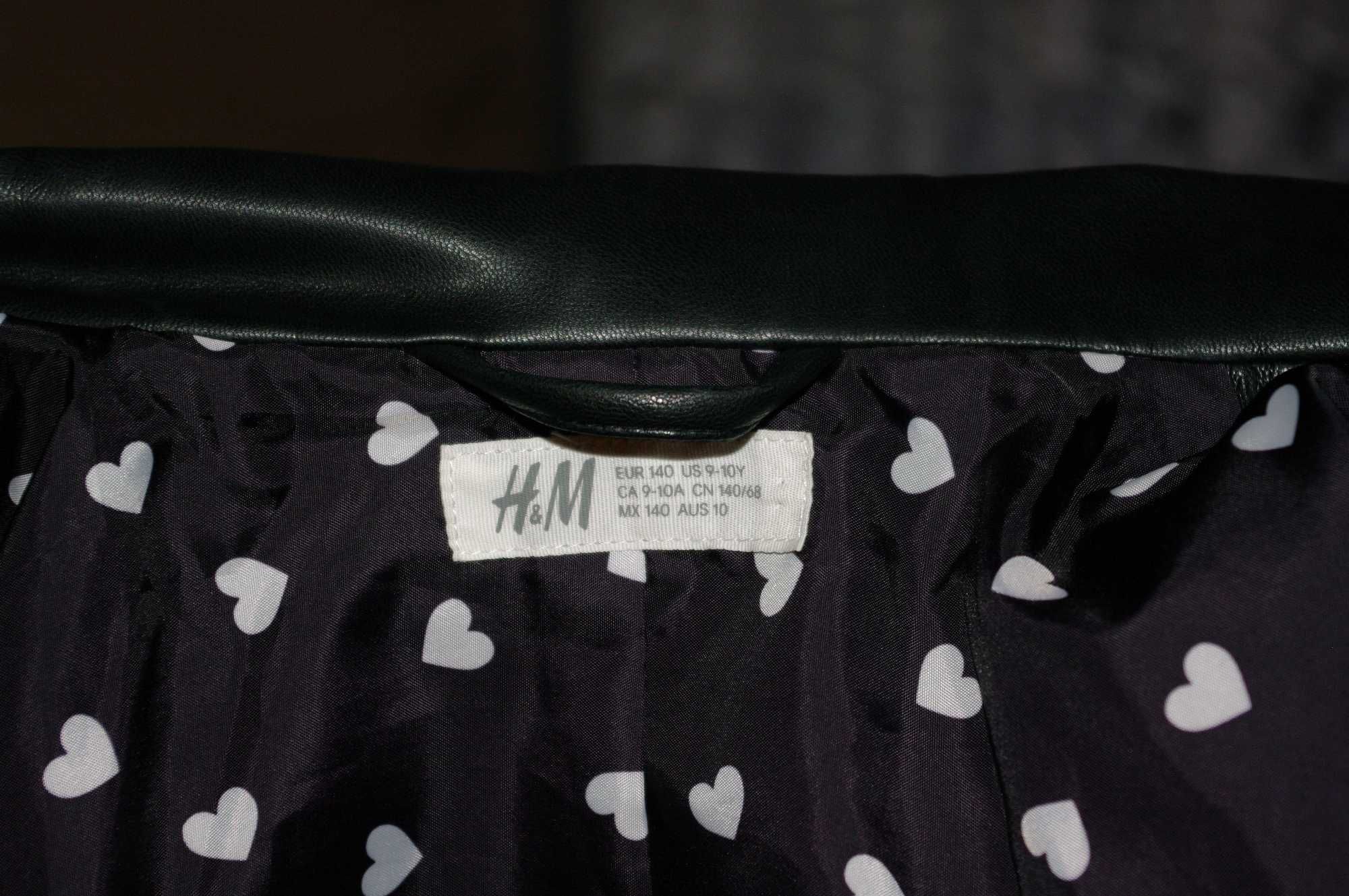 Kurtka skórzana biker- dziecięca H&M.