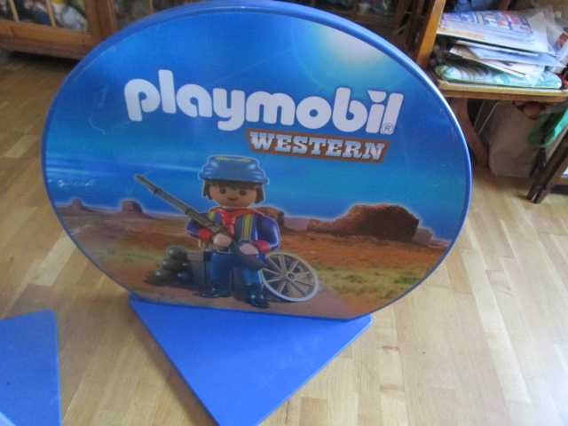 Playmobil enorme placa promocional original Western Rara