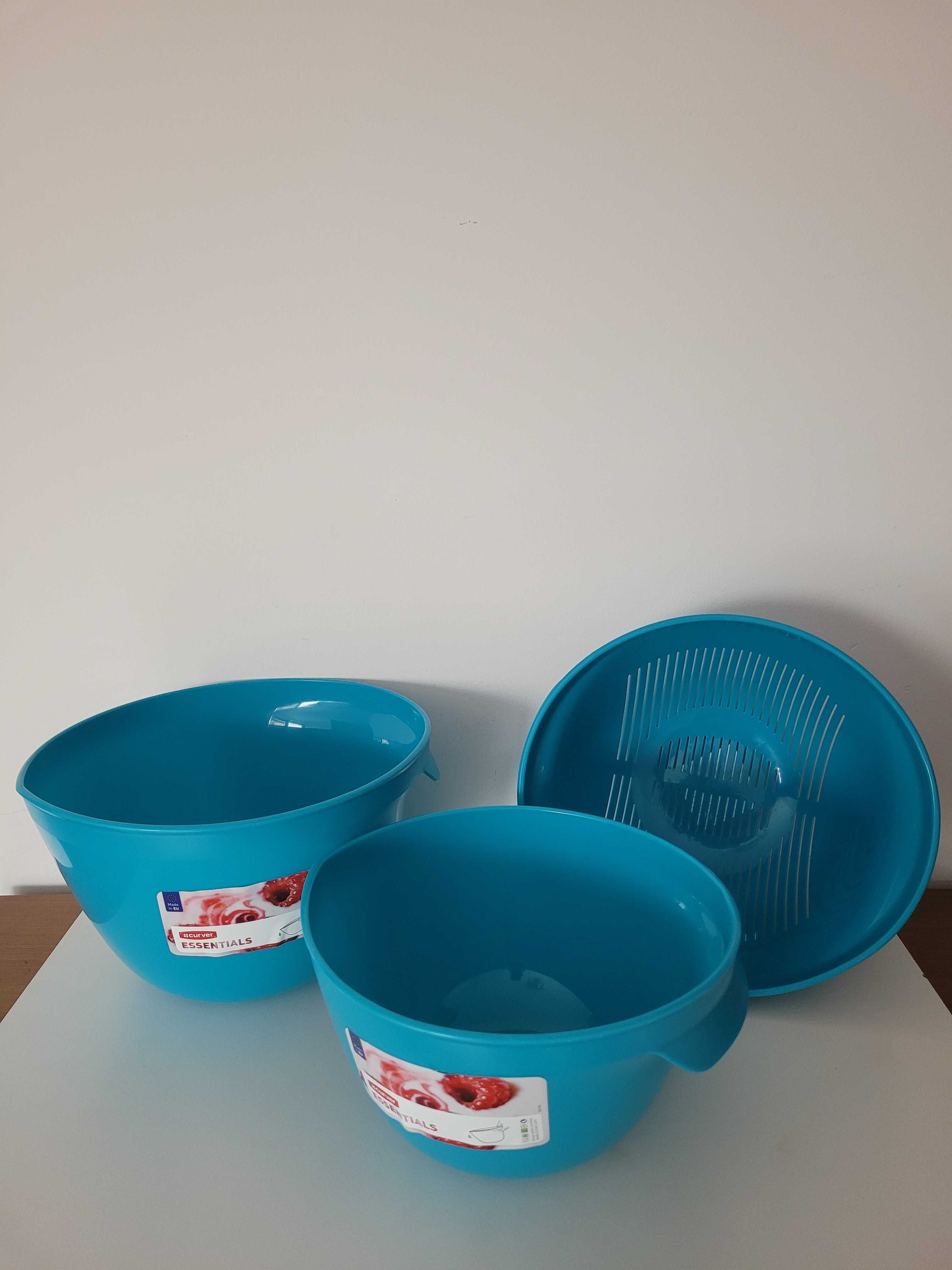Komplet miski Essentials 2,5L;3,5L+ cedzak-3szt nowe
