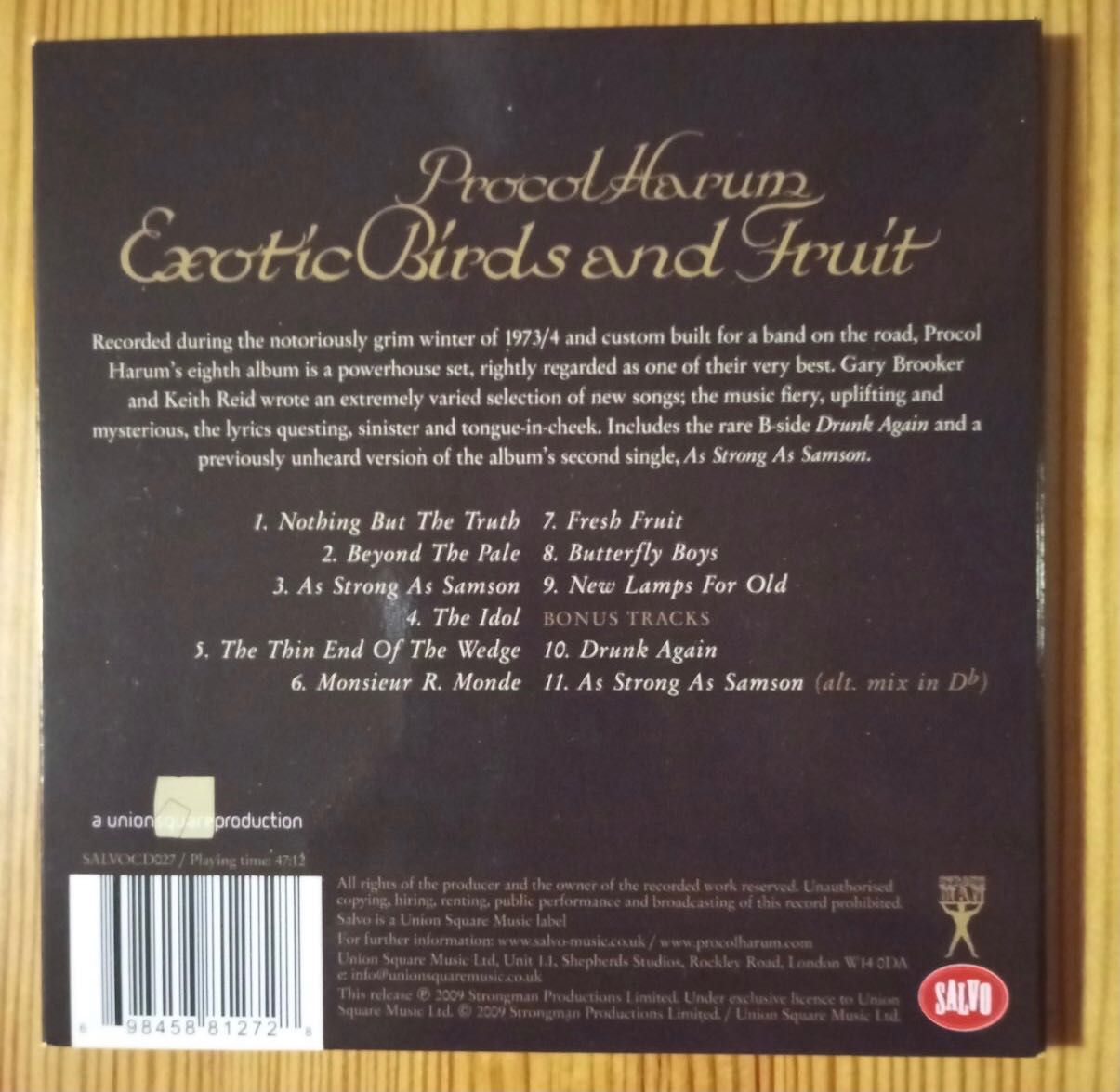 Фирменный CD Procol Harum "Exotic Birds and Fruit" 1974/2009 SALVO.