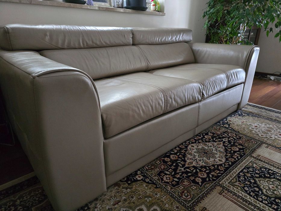 Kanapa skórzana 3-osobowa funkcyjna