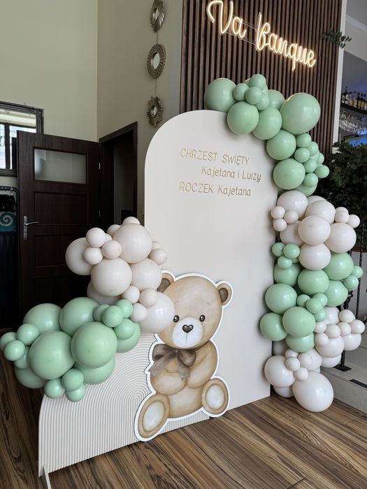 Scianki balonowe, kwiatowe , dekoracje stołów, dekoracje na komunie