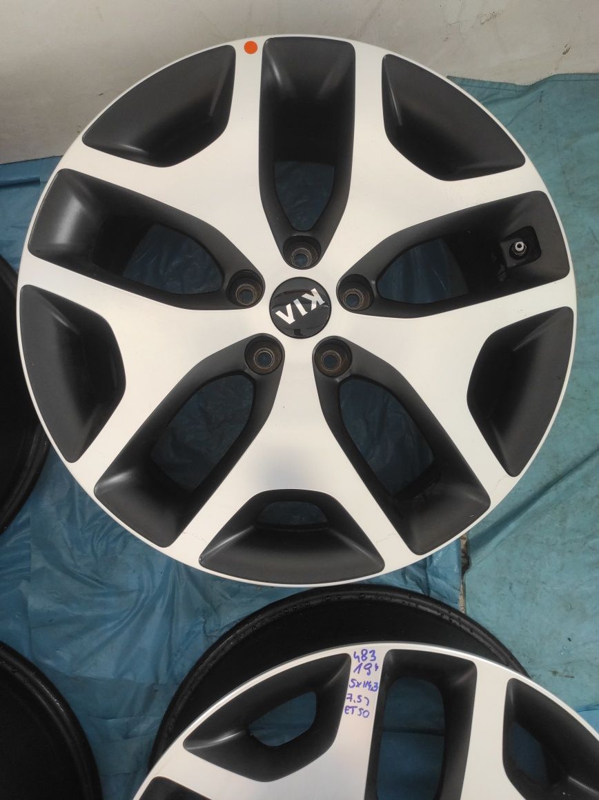 483 Felgi aluminiowe ORYGINAŁ KIA R 19 5x114,3 Bardzo Ładne Czujniki