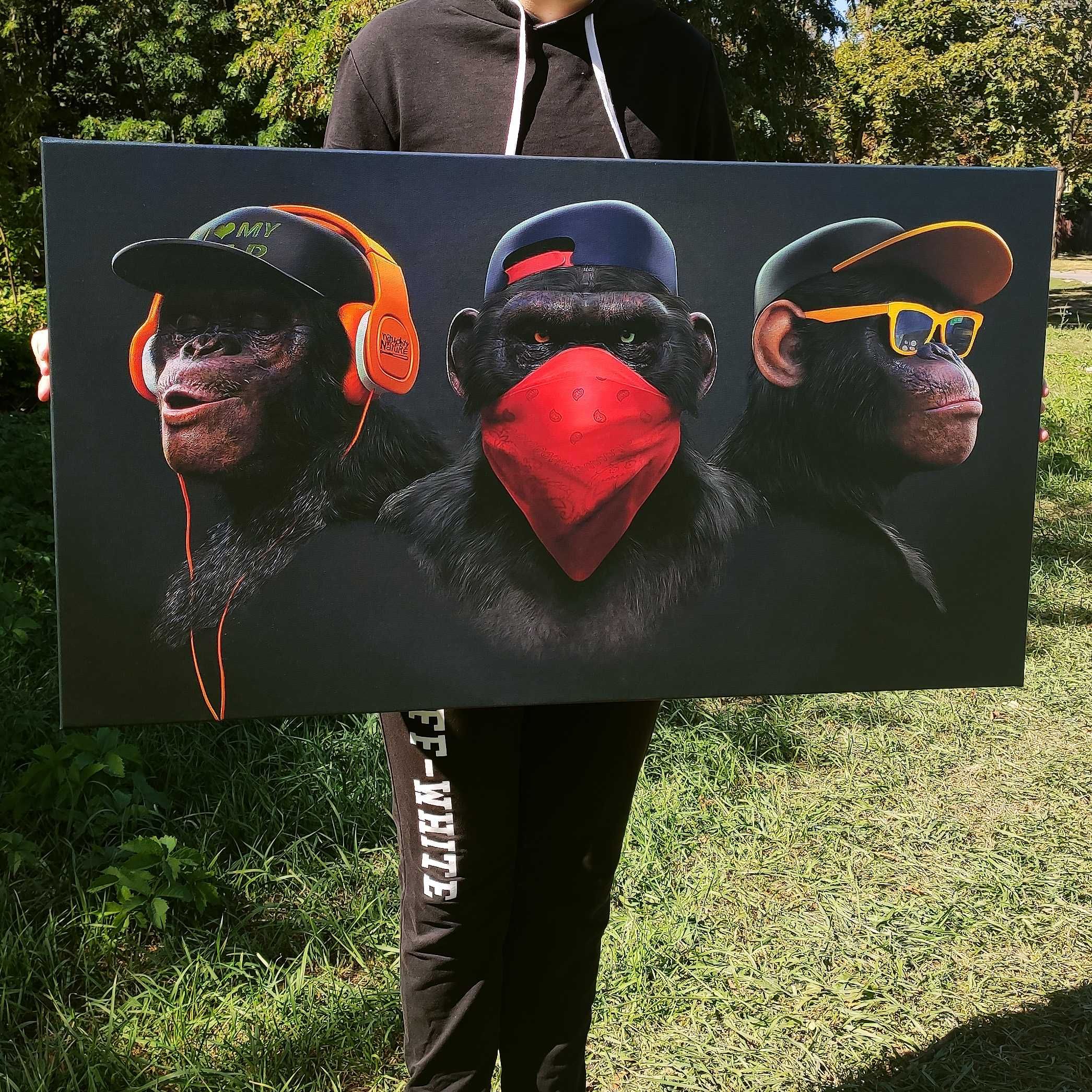 Картина на холсте "Три обезьяны"
