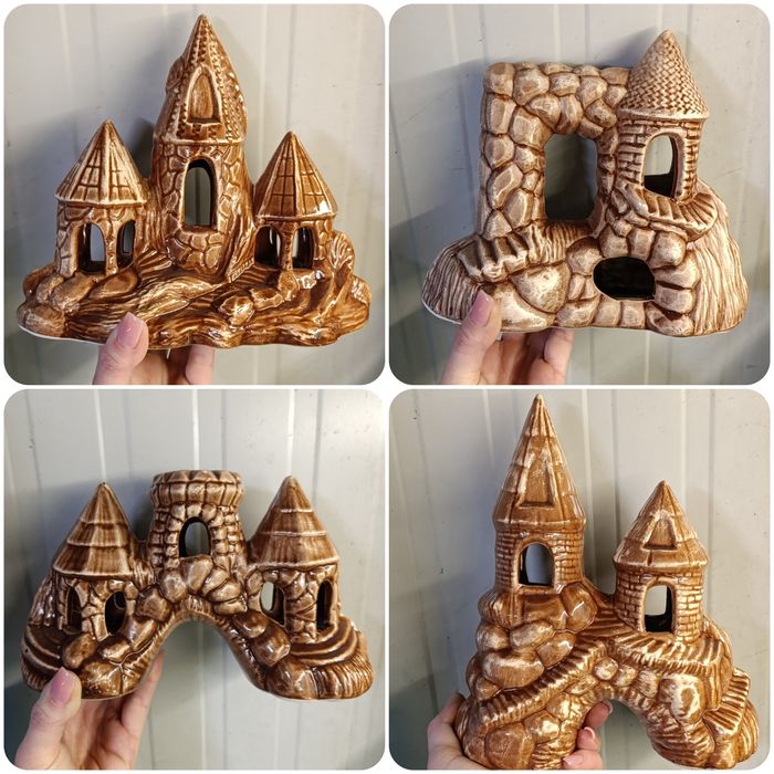 Декор в акваріум, Спанч Боб будинок, замок, колода, схованка, кераміка