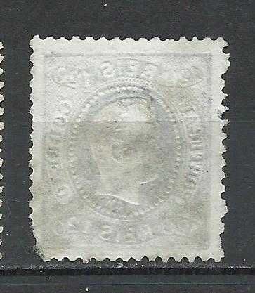 Selos portugueses - 1 selo 120 Reis, D. Luís I, Fita curva, 1867–1870