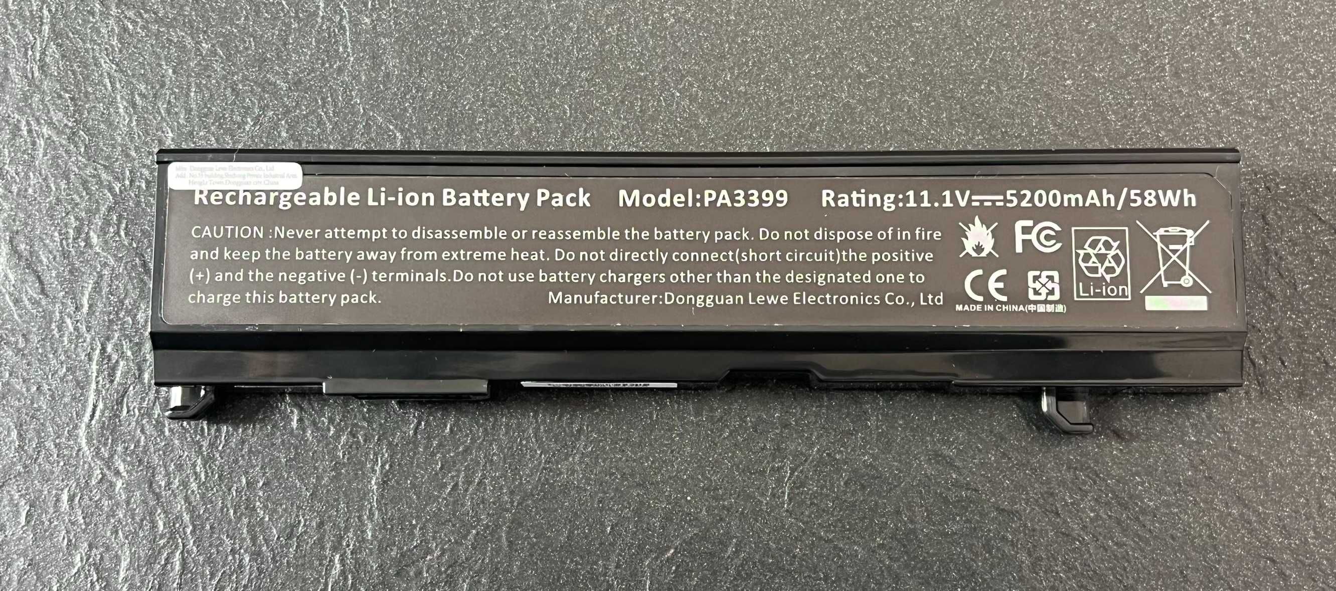 Bateria do laptopa Toshiba ARyee 5200 mAh 11,1 V PA3399U-1BRS