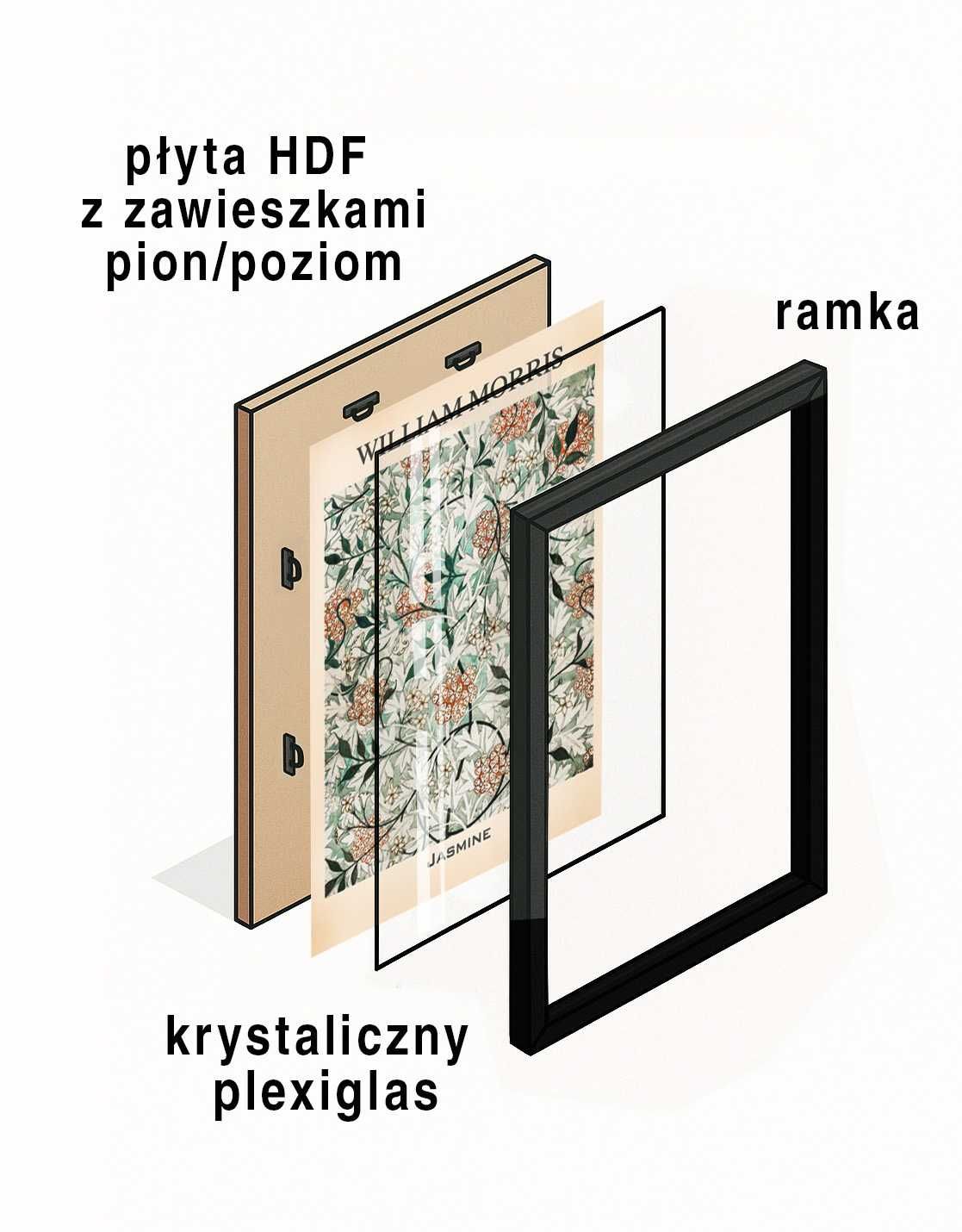 Plakat w czarnej ramie mdf - 70x50 cm - (2-0306)