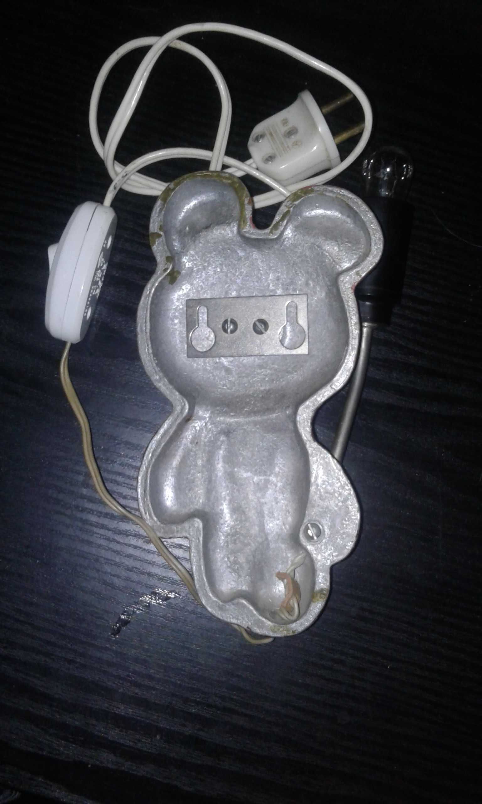 Олимпийский мишка 80е годы светильник настенный