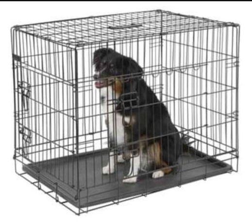 Dog Crate Jaula Transportadora Metálica com 2 Portas