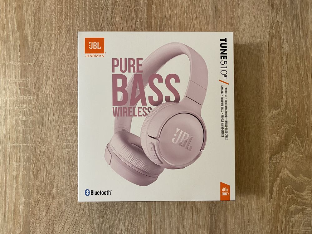 Nowe Oryginalne Słuchawki bezprzewodowe JBL Tune 510BT Różowe