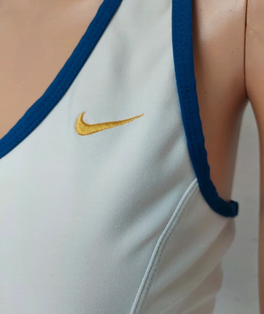 Top koszulka bokserka biało niebieska Nike L 40 XL 42