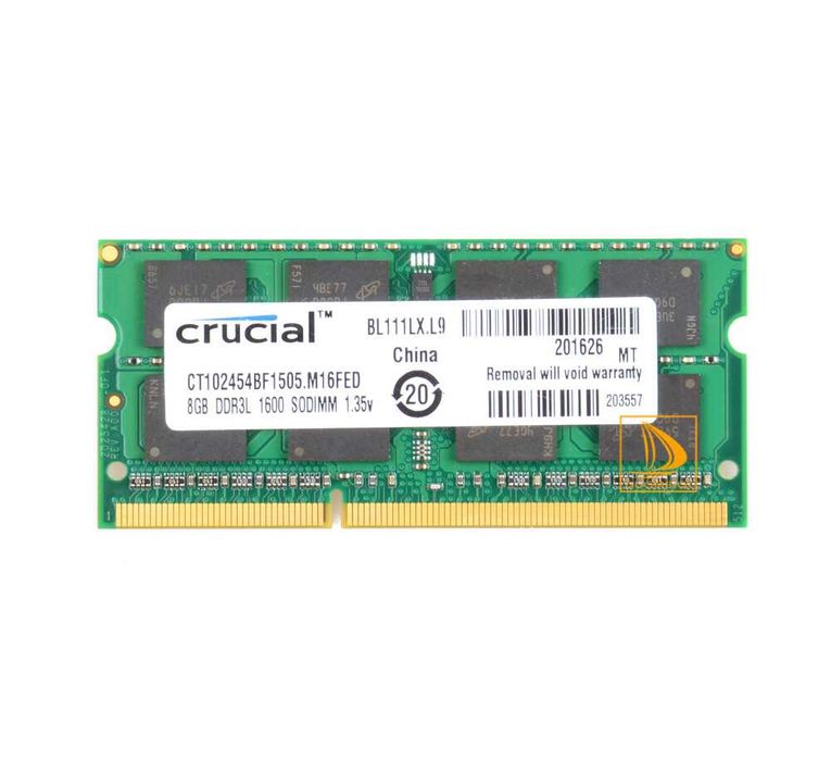 Crucial 8GB PC3L-12800S DDR3L RAM 1600Mhz SODIMM Laptop Memory Intel