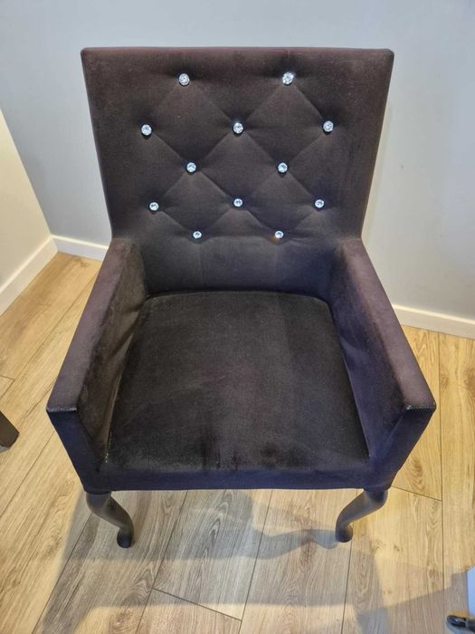 Krzesło glamour czarne