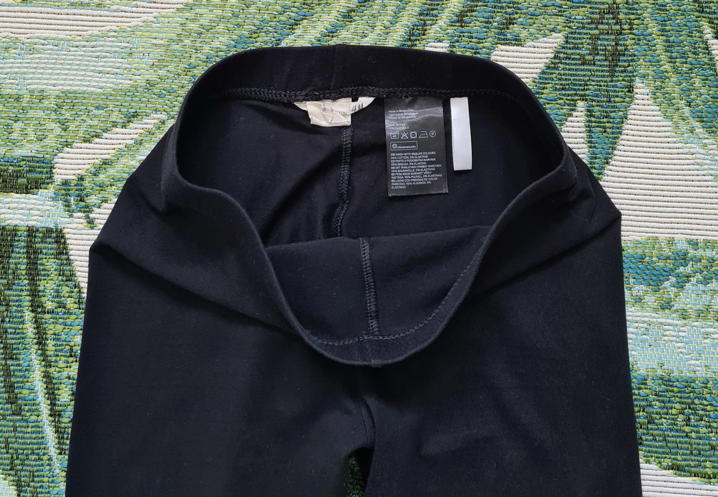 H&M czarne bawełniane legginsy 158